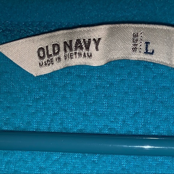 old navy fleece Vneck sweater - Picture 2 of 2
